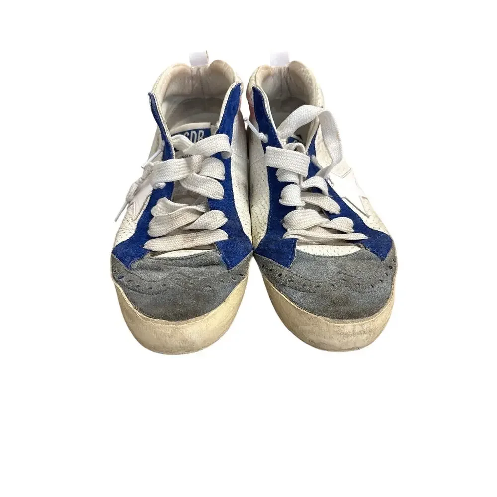 Golden Goose Blue Star Ankle Top Tennis Shoes Sz 37 (7)